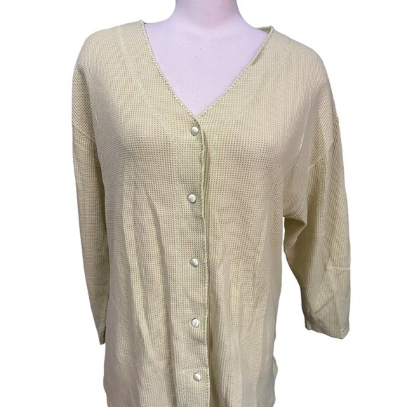 Victoria's Secret V Neck Button Up Long John Casual Sleep Shirt Sz Large Womens - Picture 5 of 14